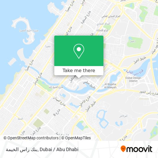 بنك راس الخيمة map