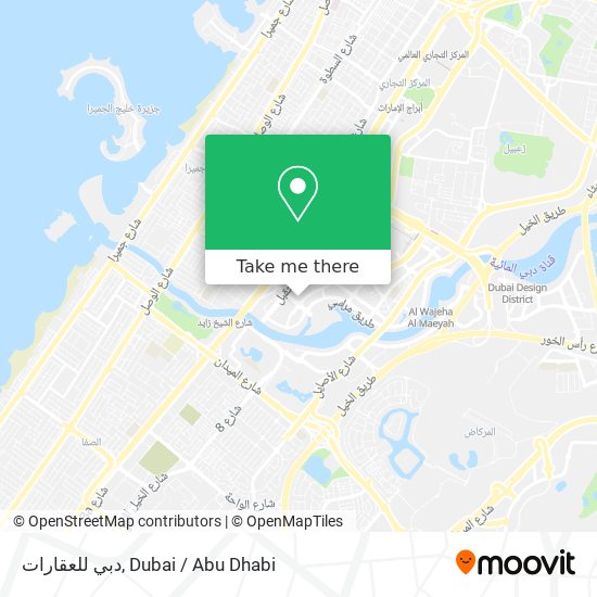 دبي للعقارات map