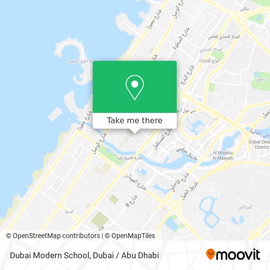 Dubai Modern School map