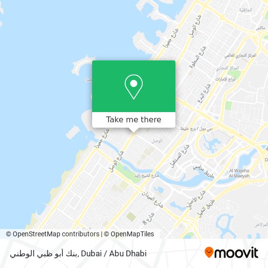 بنك أبو ظبي الوطني map