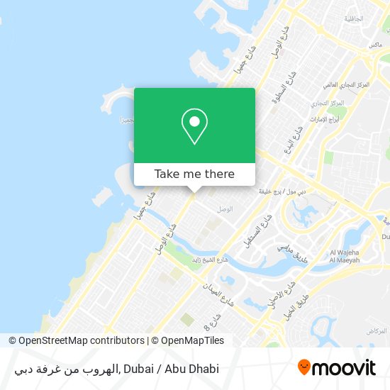 الهروب من غرفة دبي map