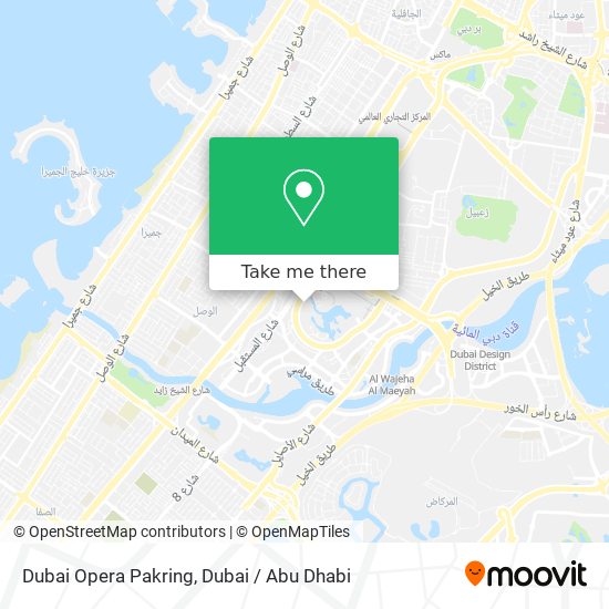 Dubai Opera Pakring map