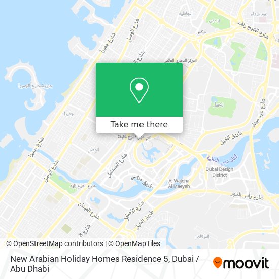 New Arabian Holiday Homes Residence 5 map