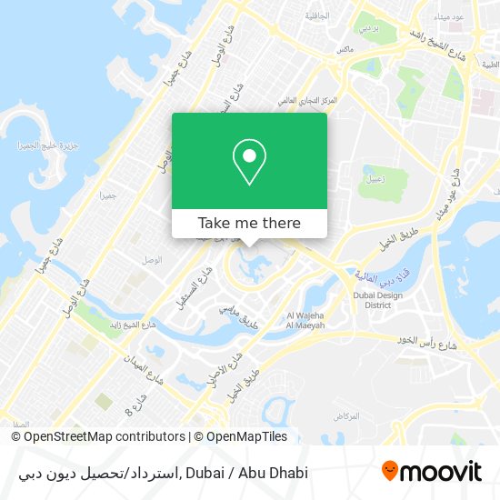 استرداد/تحصيل ديون دبي map