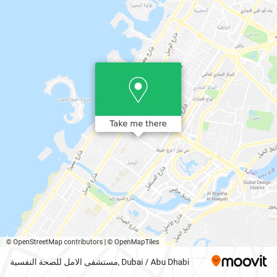 مستشفى الامل للصحة النفسية map