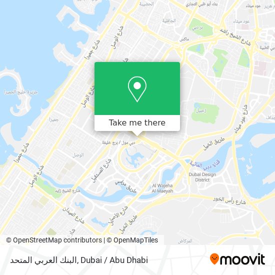 البنك العربي المتحد map