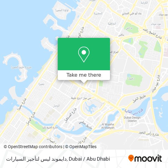 دايموند ليس لتأجير السيارات map