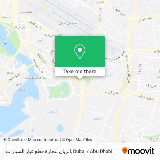 الزيان لتجارة قطع غيار السيارات map