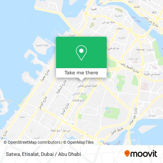 Satwa, Etisalat map