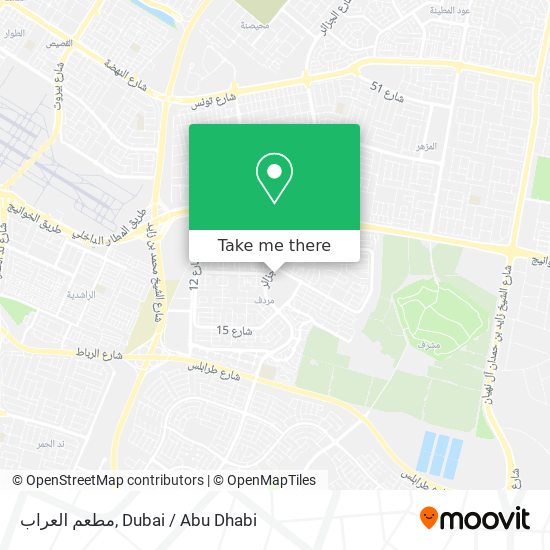مطعم العراب map