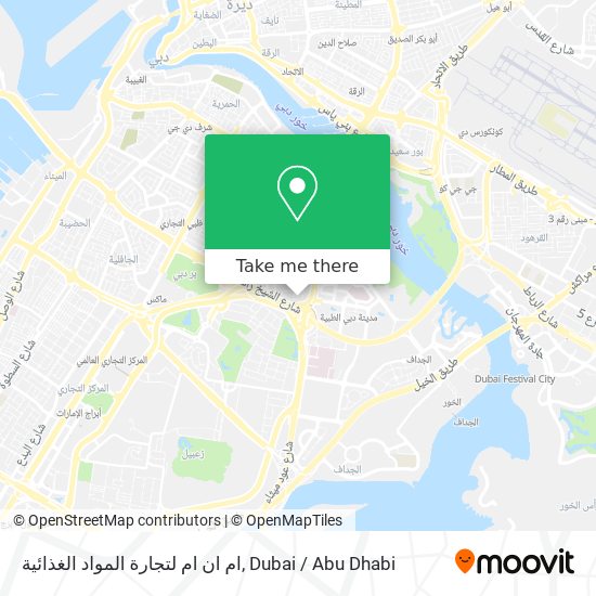 ام ان ام لتجارة المواد الغذائية map