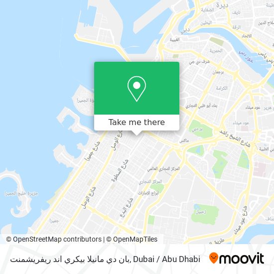 بان دي مانيلا بيكري اند ريفريشمنت map