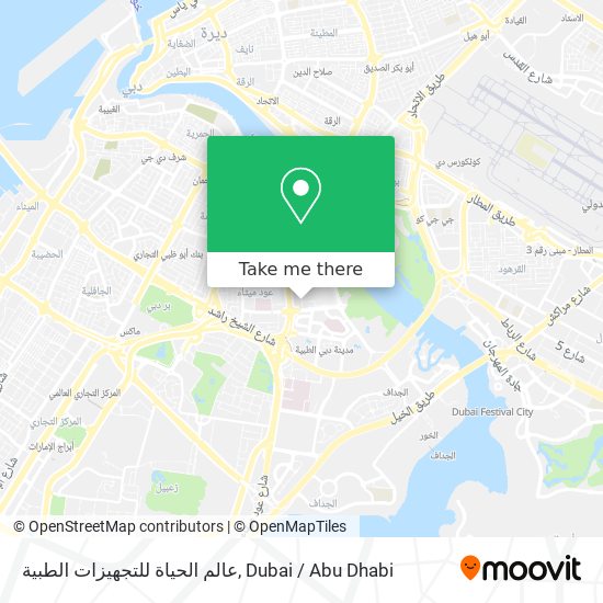 عالم الحياة للتجهيزات الطبية map