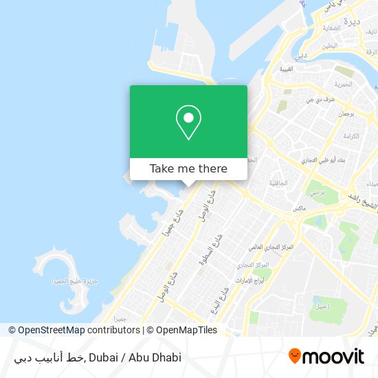 خط أنابيب دبي map