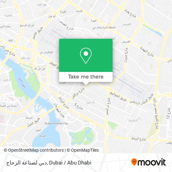 دبي لصناعة الزجاج map