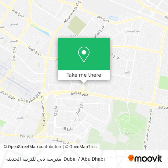 مدرسة دبي للتربية الحديثة map