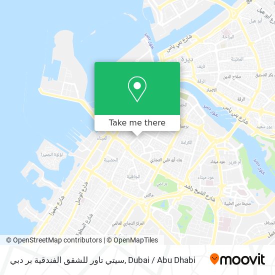 سيتي تاور للشقق الفندقية بر دبي map