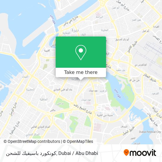 كونكورد باسيفيك للشحن map