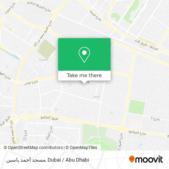 مسجد أحمد ياسين map