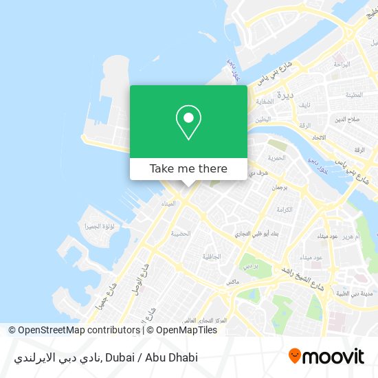 نادي دبي الايرلندي map