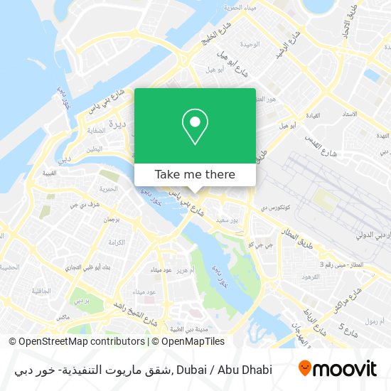 شقق ماريوت التنفيذية- خور دبي map