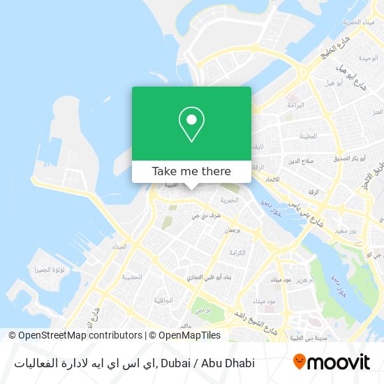 اي اس اي ايه لادارة الفعاليات map