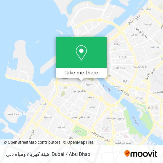 هيئة كهرباء ومياه دبي map