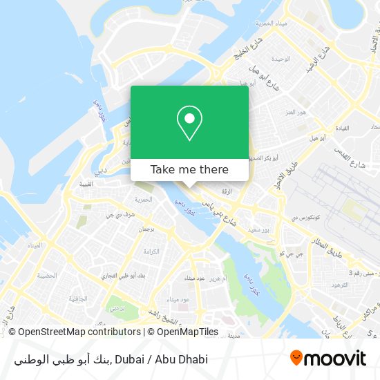 بنك أبو ظبي الوطني map