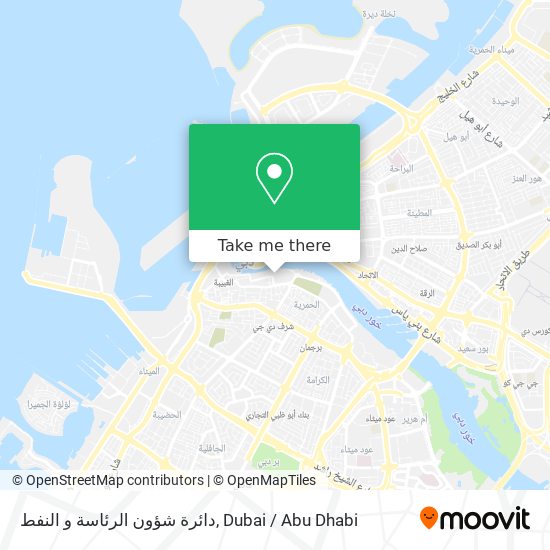 دائرة شؤون الرئاسة و النفط map