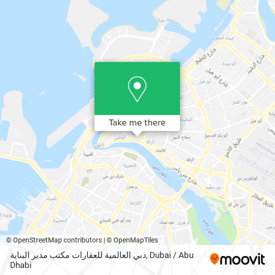 دبي العالمية للعقارات مكتب مدير البناية map