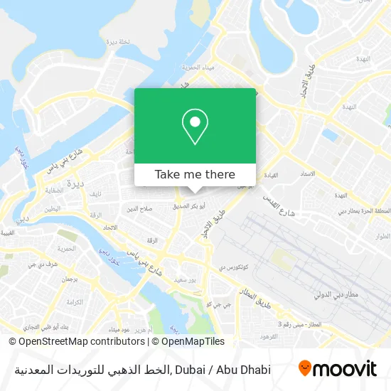 الخط الذهبي للتوريدات المعدنية map