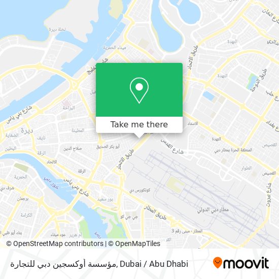 مؤسسة أوكسجين دبي للتجارة map