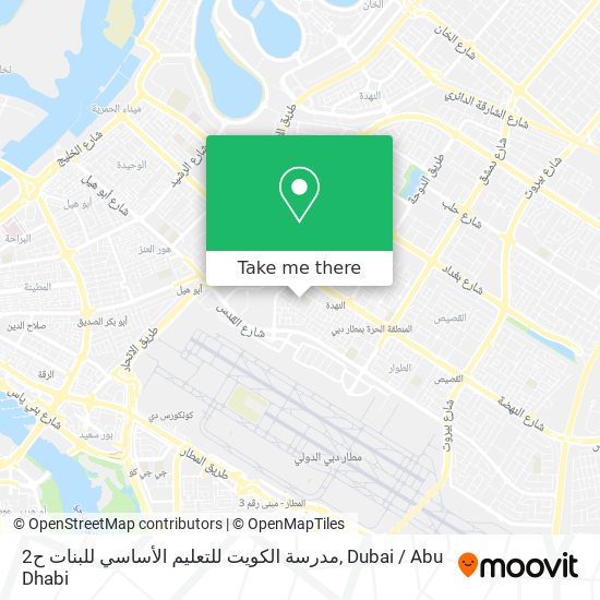 مدرسة الكويت للتعليم الأساسي للبنات ح2 map