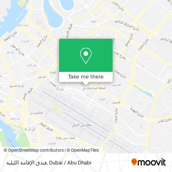 فندق الإقامة الليلية map