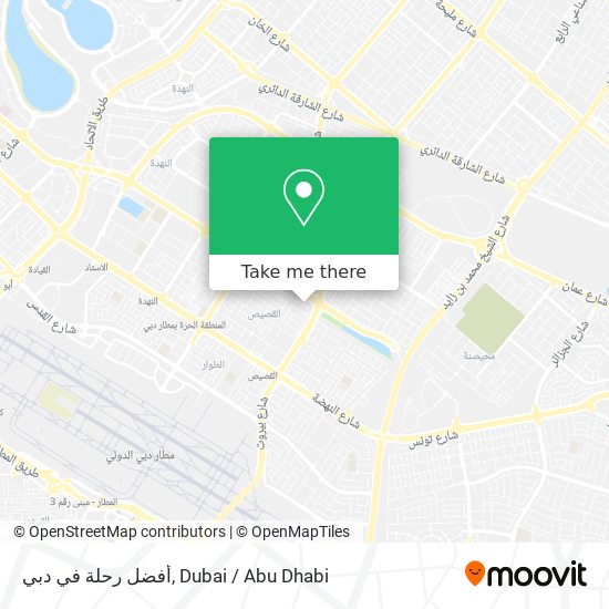 أفضل رحلة في دبي map