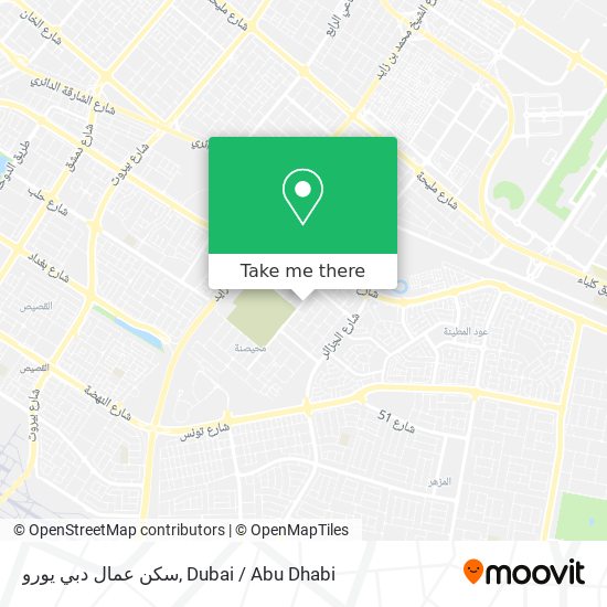 سكن عمال دبي يورو map