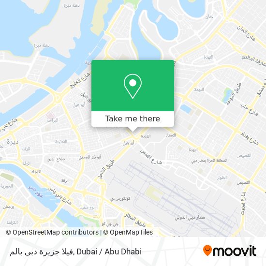 فيلا جزيرة دبي بالم map