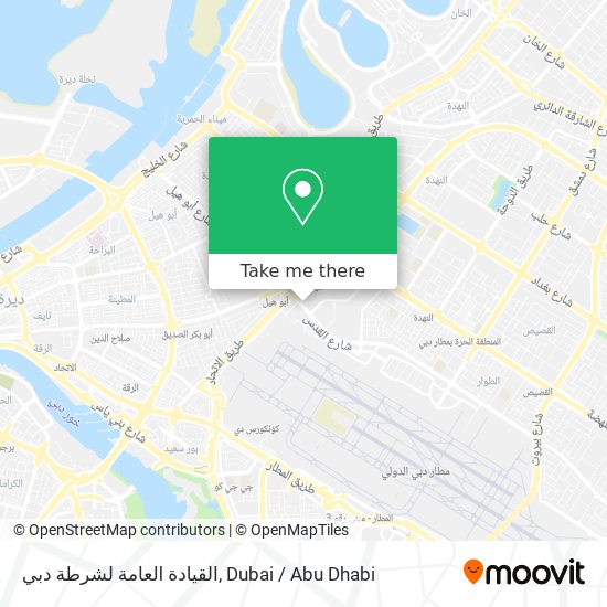 القيادة العامة لشرطة دبي map
