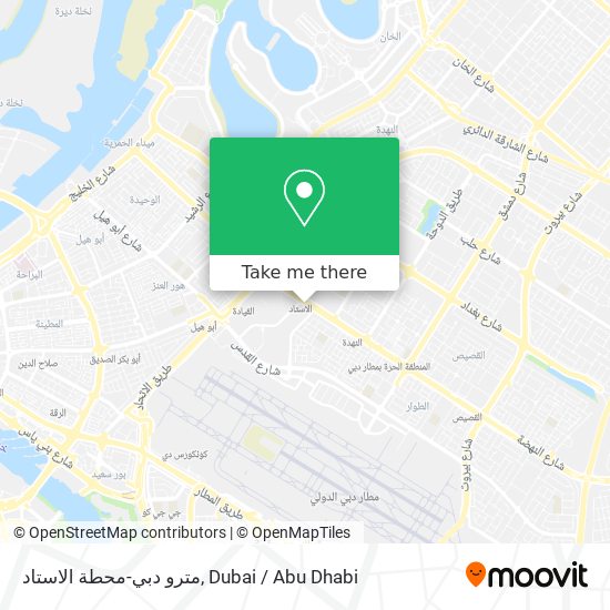 مترو دبي-محطة الاستاد map
