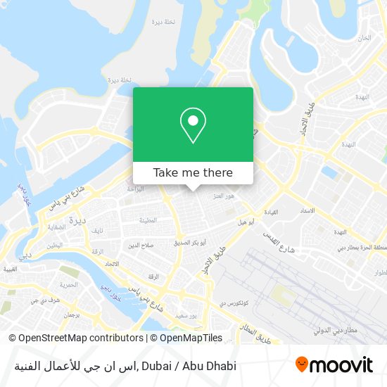 اس ان جي للأعمال الفنية map