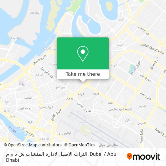 التراث الاصيل لادارة المنشات ش ذ م م map