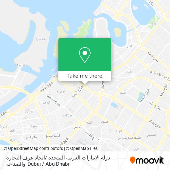 دولة الامارات العربية المتحدة /اتحاد غرف التجارة والصناعة map
