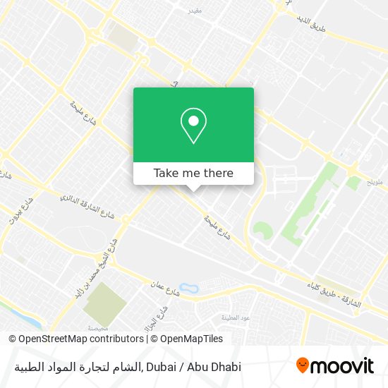 الشام لتجارة المواد الطبية map