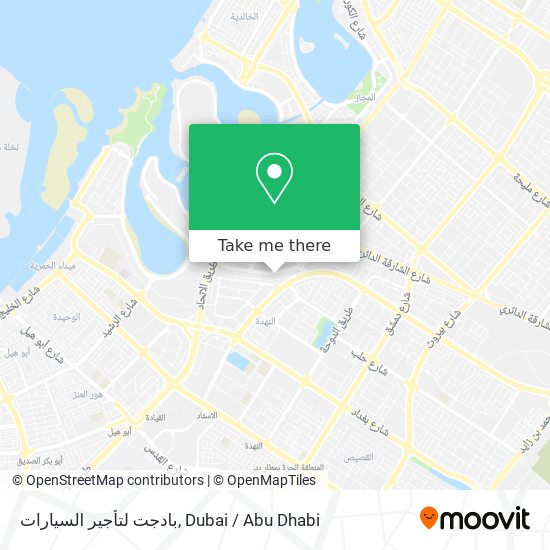 بادجت لتأجير السيارات map