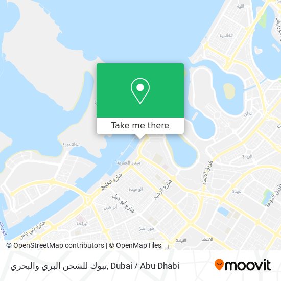 تبوك للشحن البري والبحري map