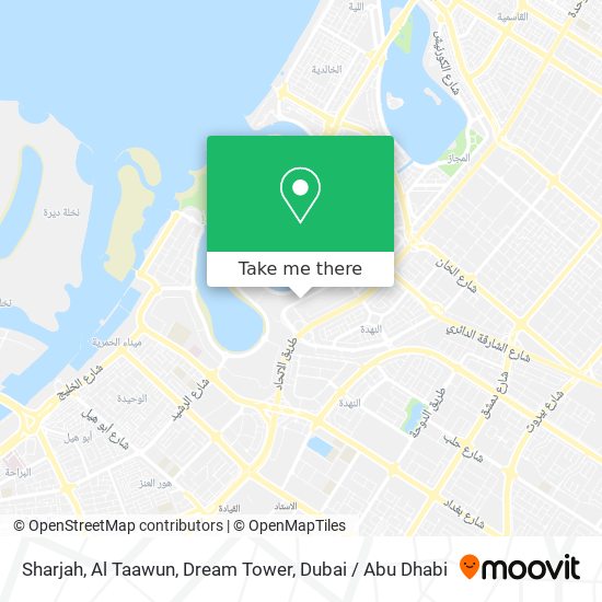 Sharjah, Al Taawun, Dream Tower map