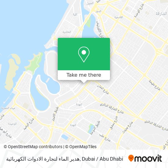 هدير الماء لتجارة الادوات الكهربائية map