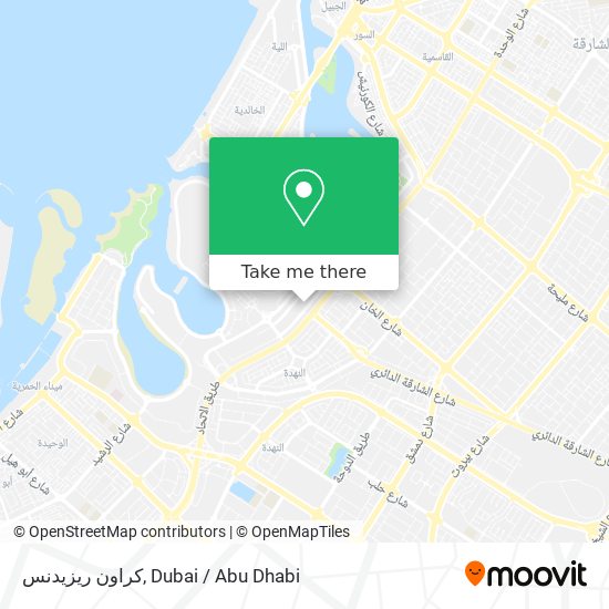 كراون ريزيدنس map