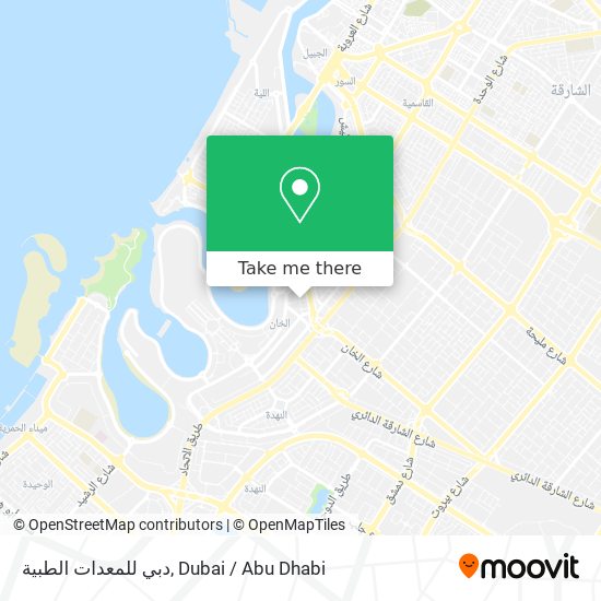 دبي للمعدات الطبية map