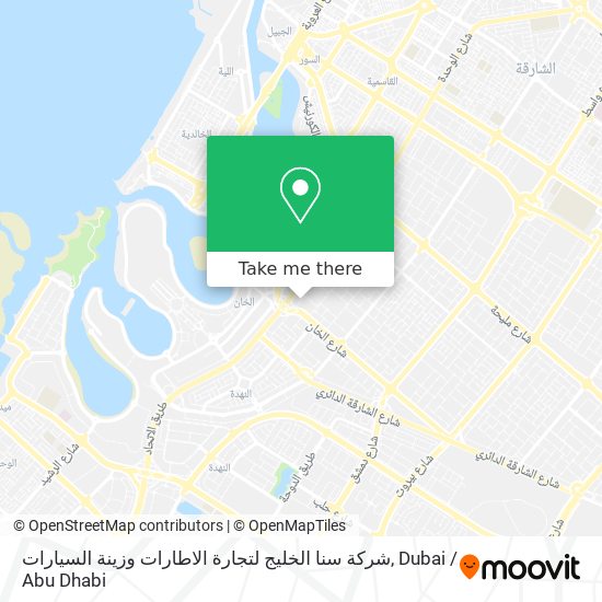 شركة سنا الخليج لتجارة الاطارات وزينة السيارات map